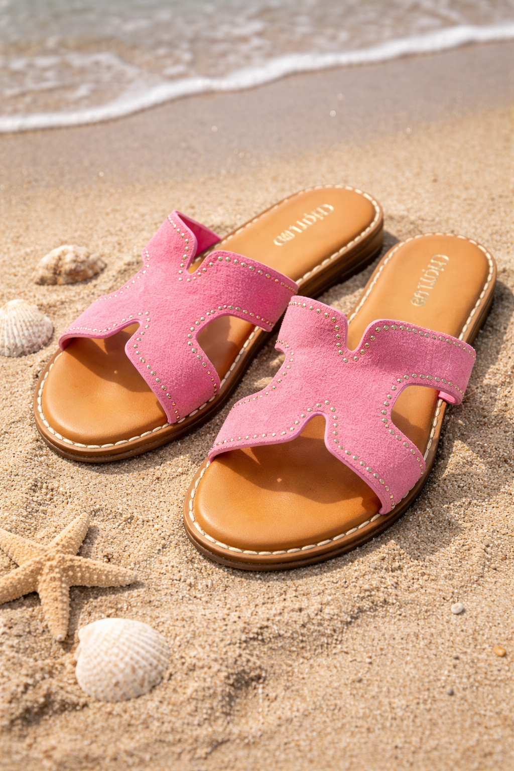 „Beach Love“ Sandalen in Pink