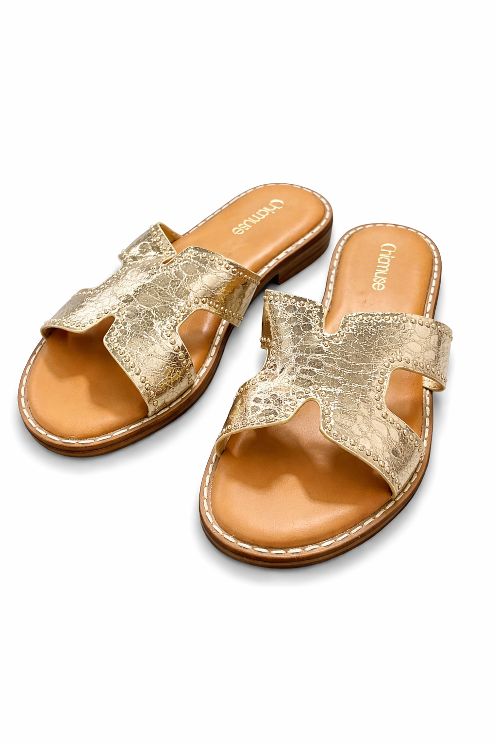 „Beach Love“ Sandalen in Gold