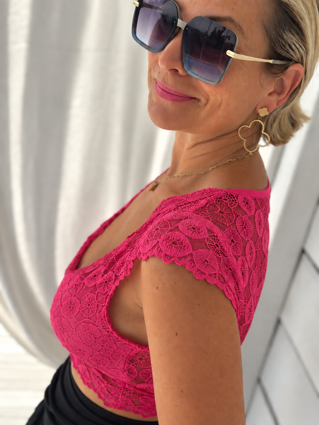 Spitzentop "Belle Époque" in Pink
