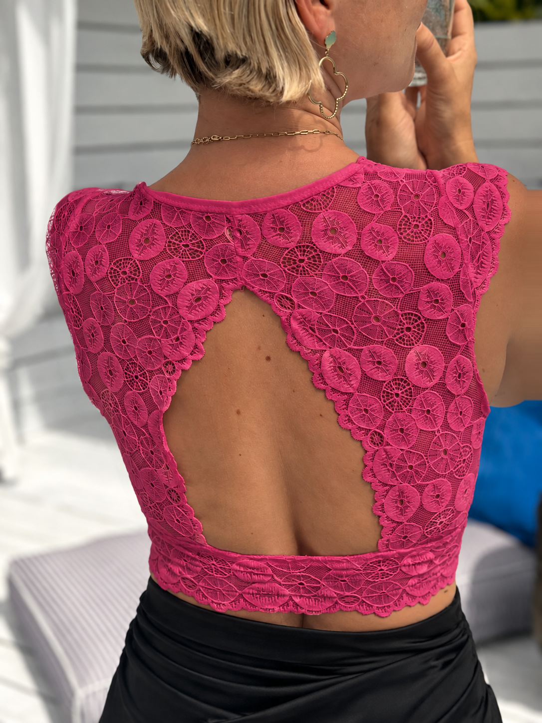 Spitzentop "Belle Époque" in Pink