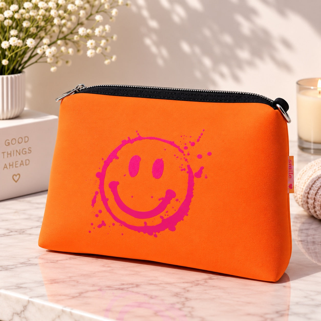Neopren-Kosmetiktasche Iris - Smiley