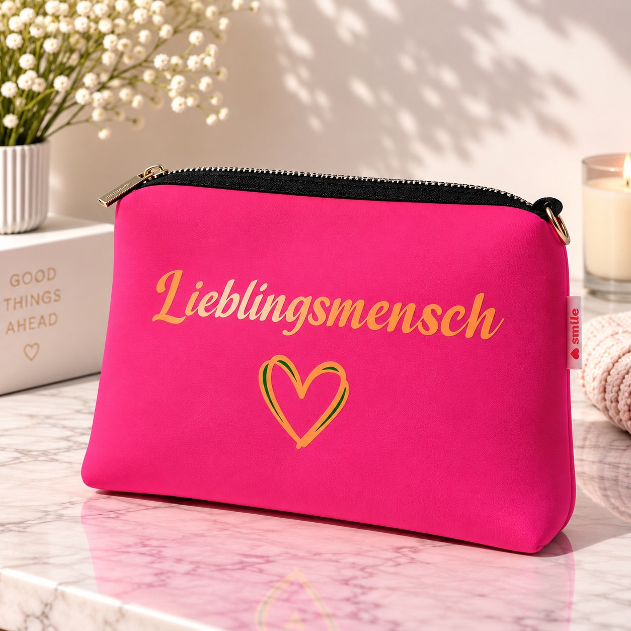 Neopren-Kosmetiktasche Iris - Lieblingsmensch