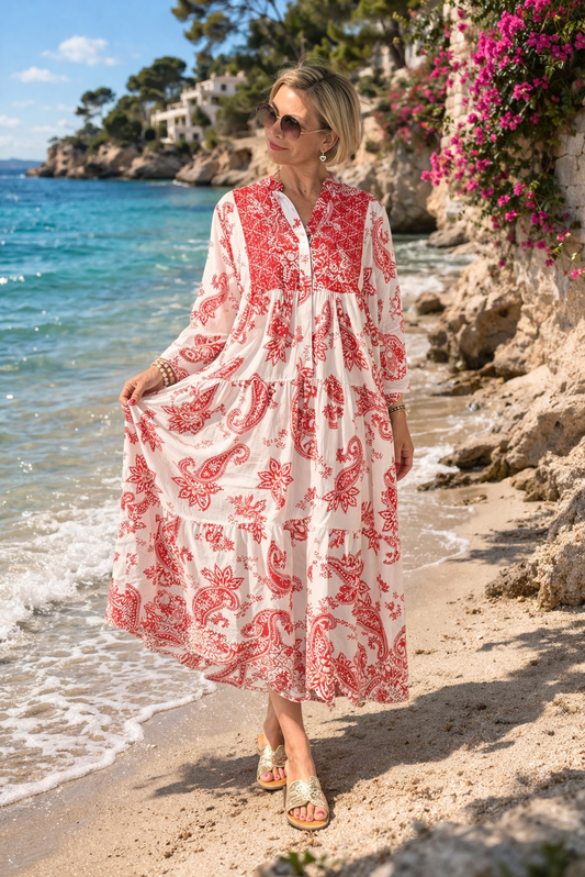 Boho Maxi Kleid „Sunset Paisley“