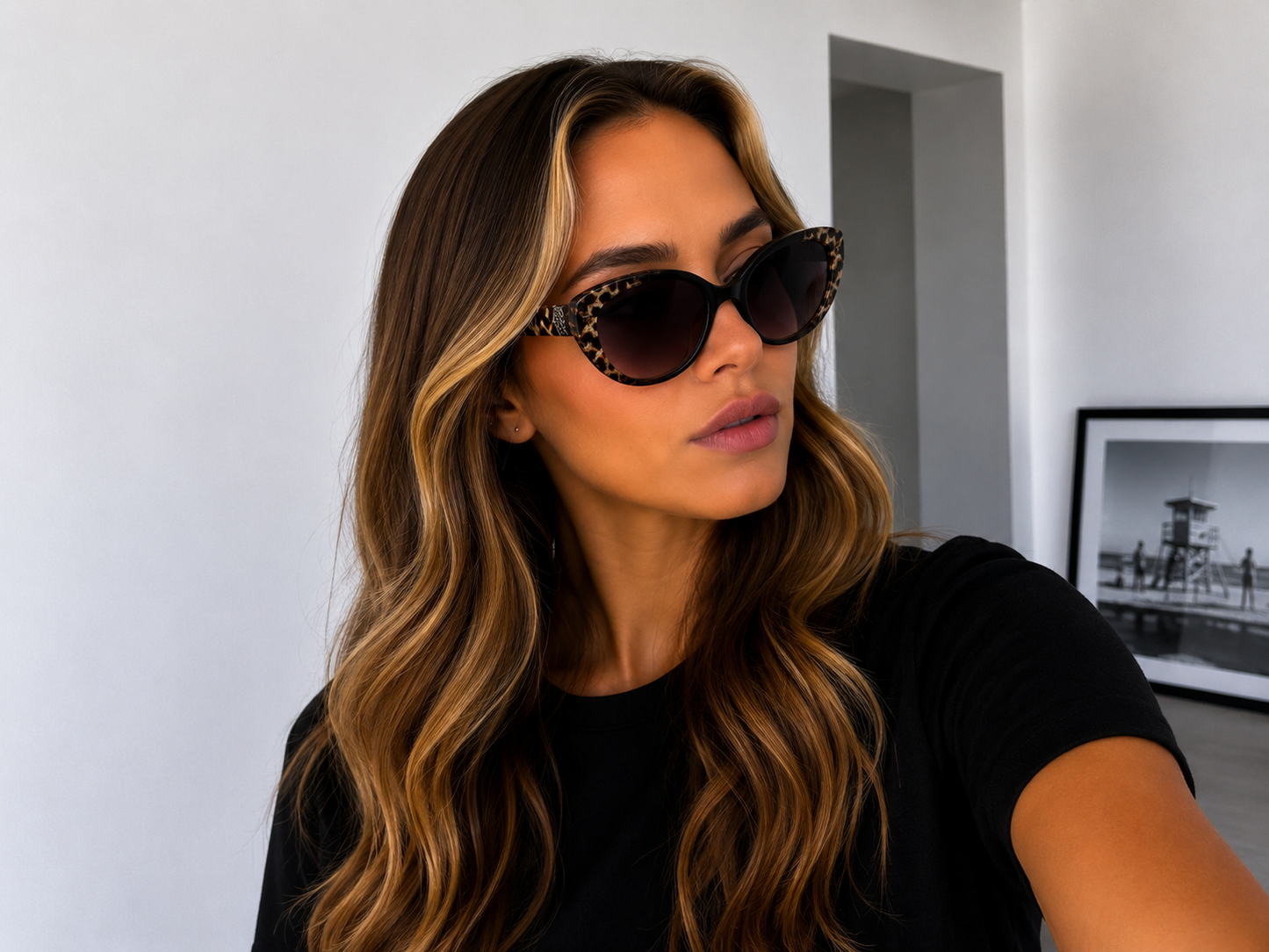 Sonnenbrille - Black Leopard