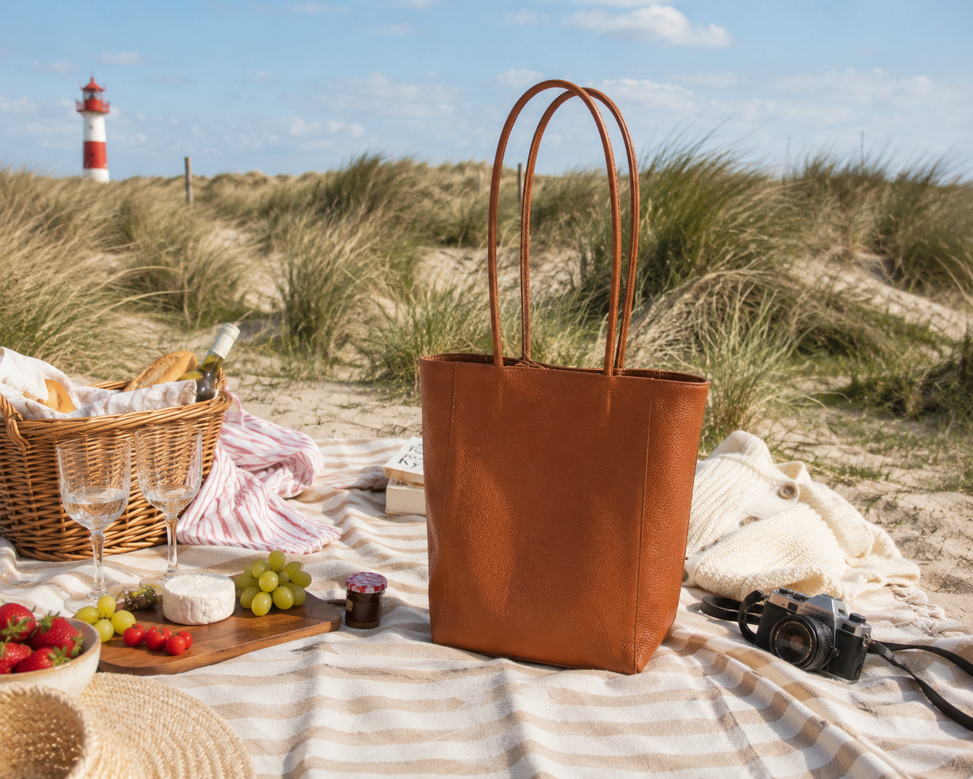 The Classic Shopper - in Cognac