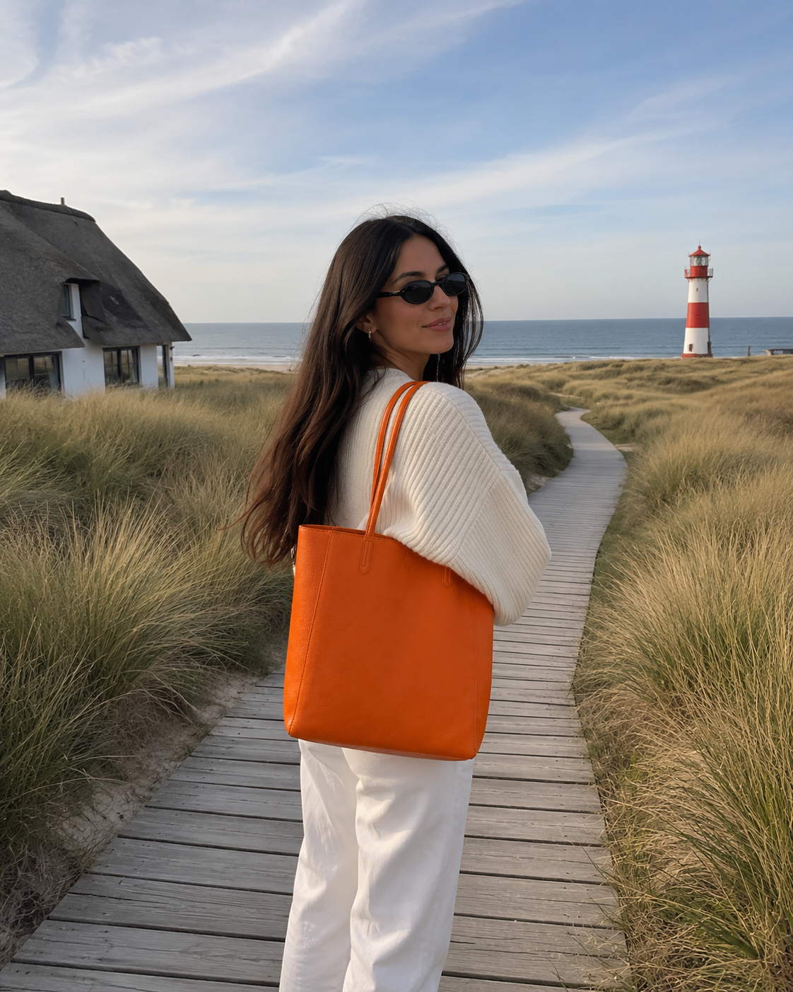 The Classic Shopper - in Orange