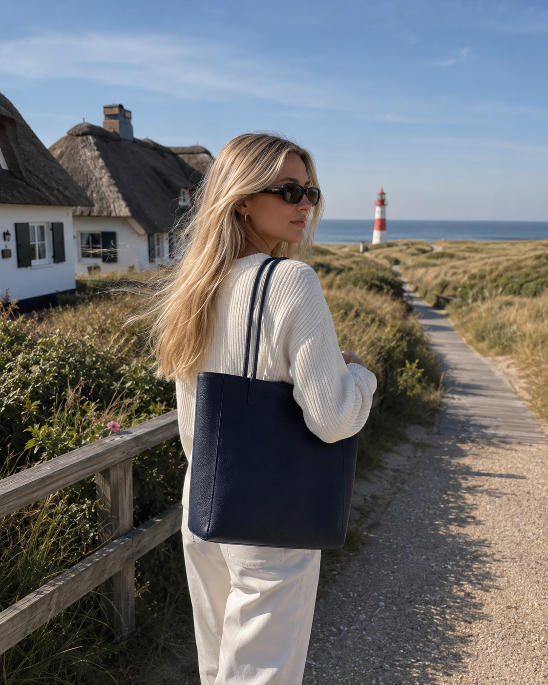 The Classic Shopper - in Navy