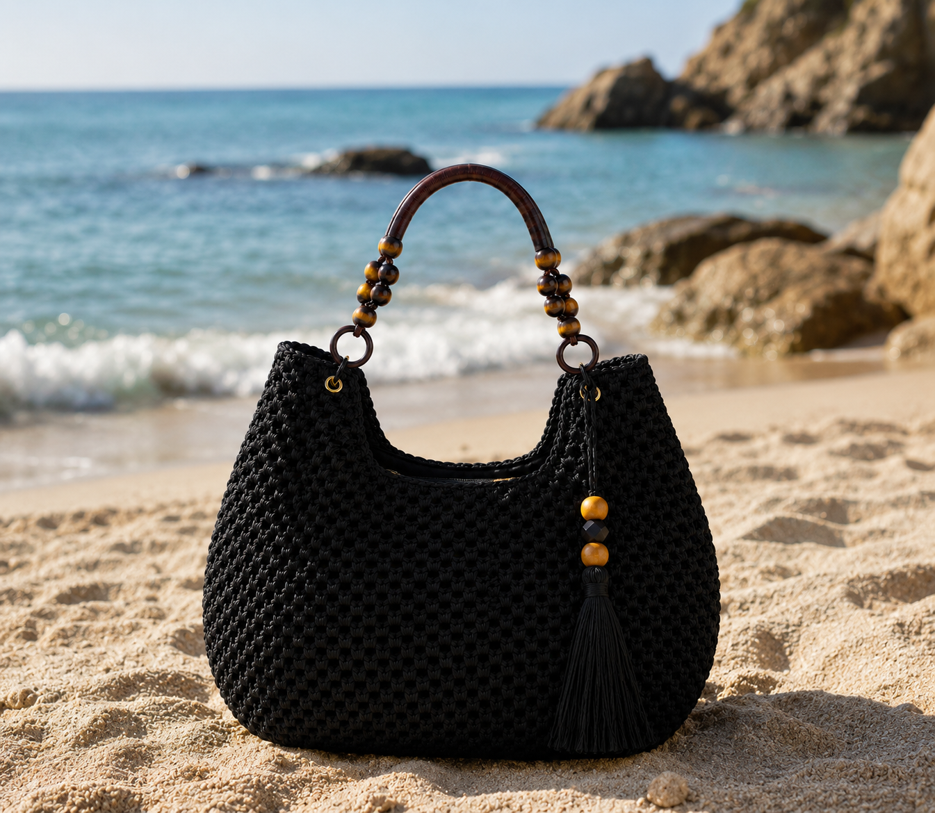 Strandtasche „Marrakesh“ in Schwarz