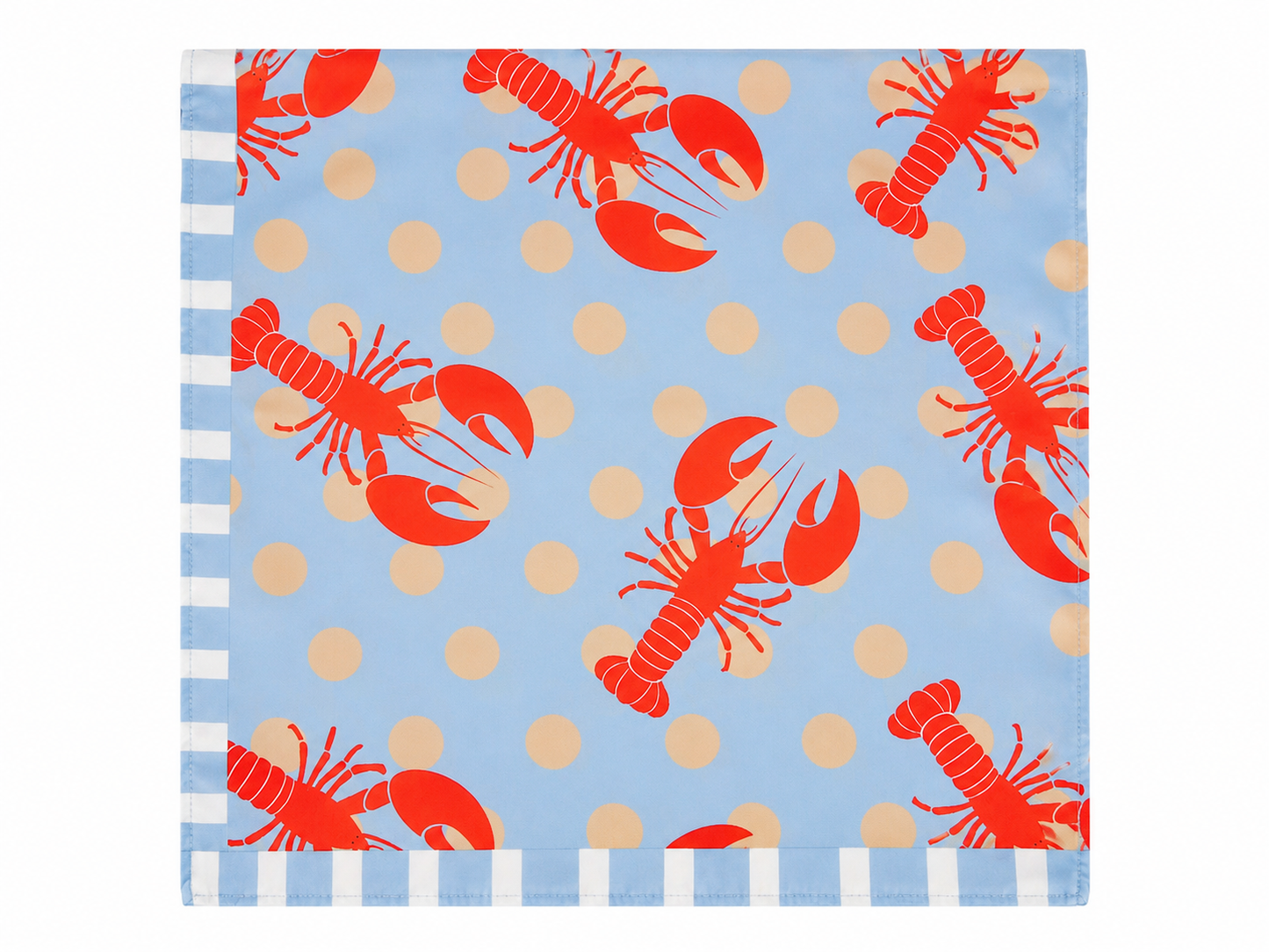 Tuch - Hummerliebe in Blau/Rot