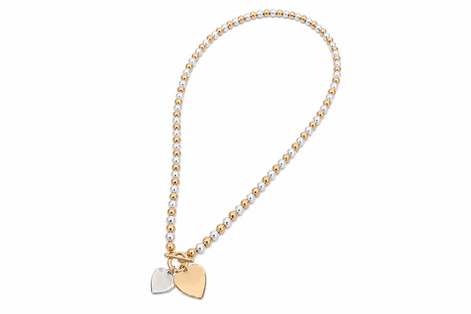 Kette "Herz an Herz" in Gold/Silber