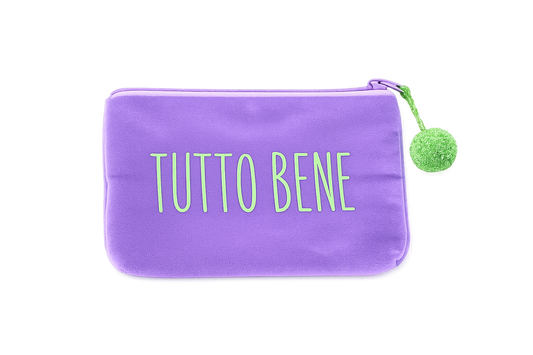Frau Heidelberg - Velvet Pouch „TUTTO BENE“ in Flieder
