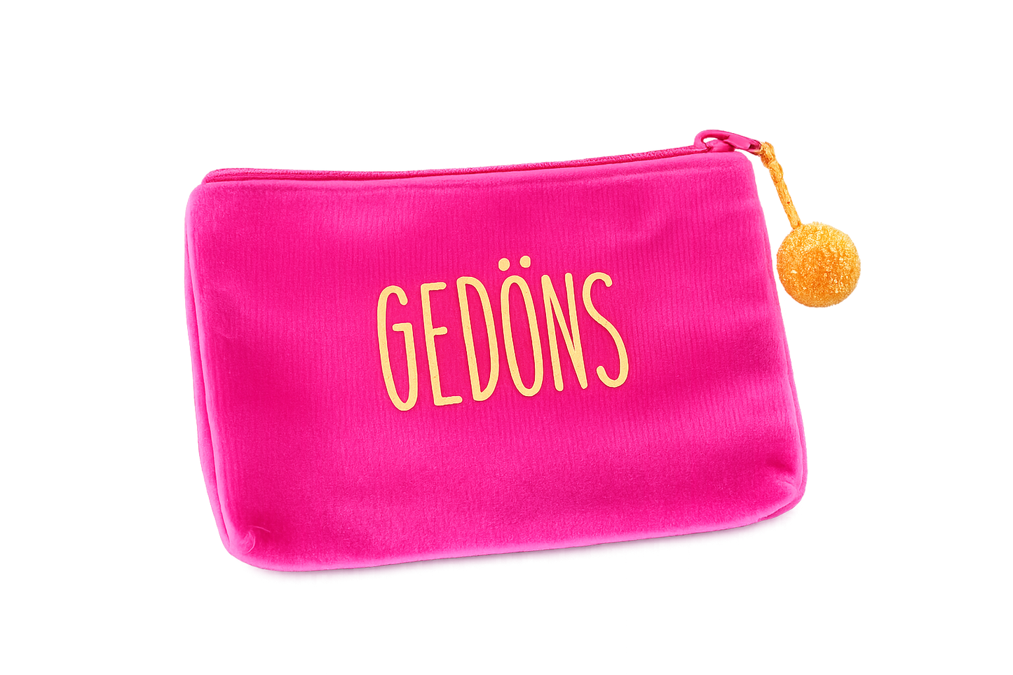 Frau Heidelberg - Velvet Pouch „GEDÖNS“ in Tief-Pink