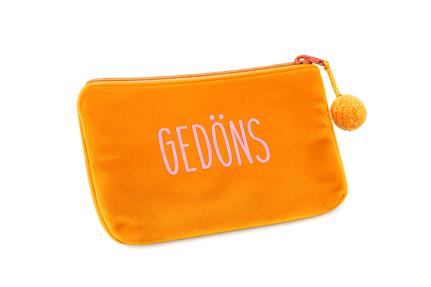 Frau Heidelberg - Velvet Pouch „GEDÖNS“ in Orange