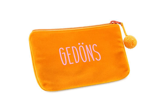 Frau Heidelberg - Velvet Pouch „GEDÖNS“ in Orange