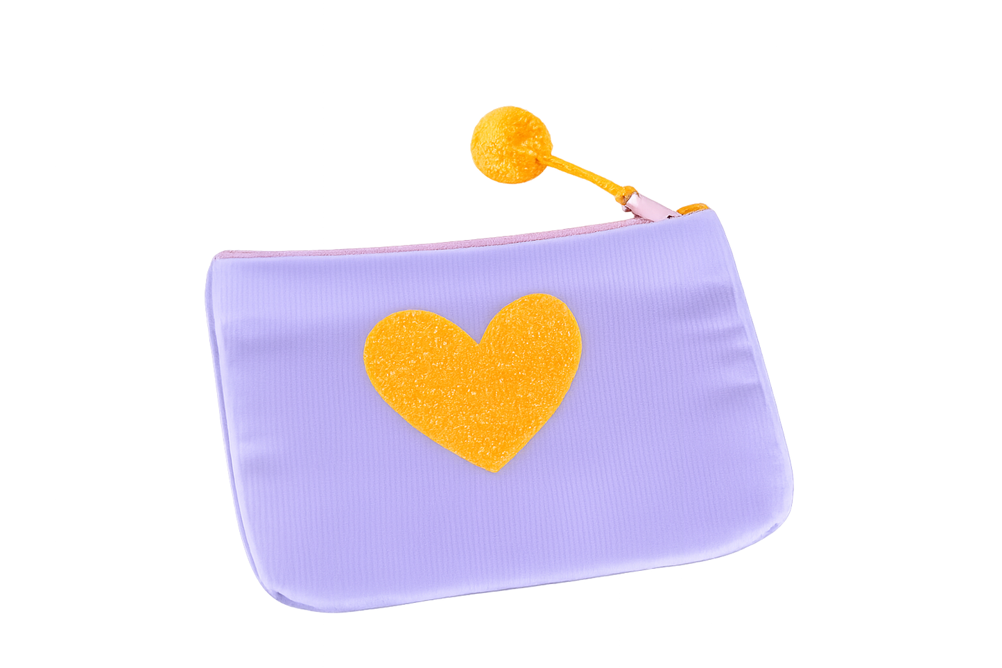 Frau Heidelberg - Velvet Pouch „HERZ“ in Flieder