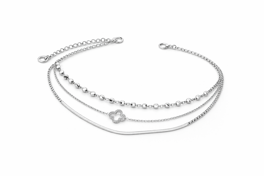 Silver Layer Elegance Armband – Minimal Chic