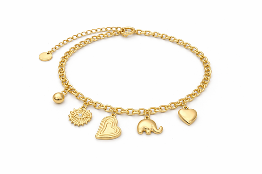 Golden Charm Story Armband – Love & Lucky Symbols