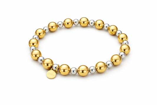 Gold Beads Classic Armband – Timeless Glow