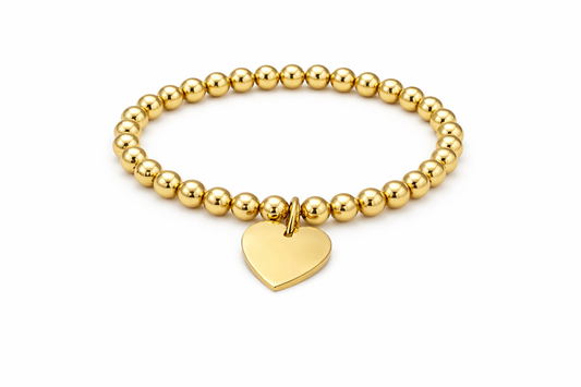 Golden Heart Beads Armband – Bold Love
