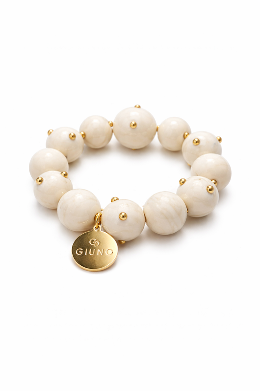 Cream Pearl Armband – Zeitlose Eleganz mit goldenen Details