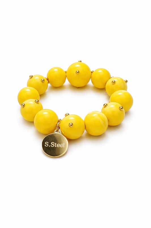 Sunshine Glow Armband – Strahlende Perlen in Gelb & Gold