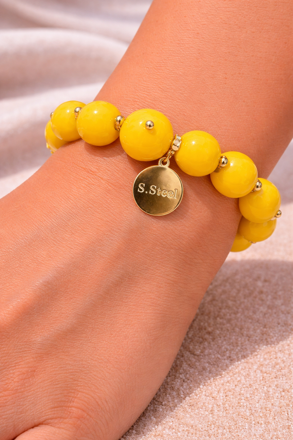 Sunshine Glow Armband – Strahlende Perlen in Gelb & Gold