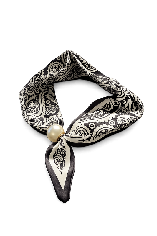 Midnight Paisley Pearl Halstuch