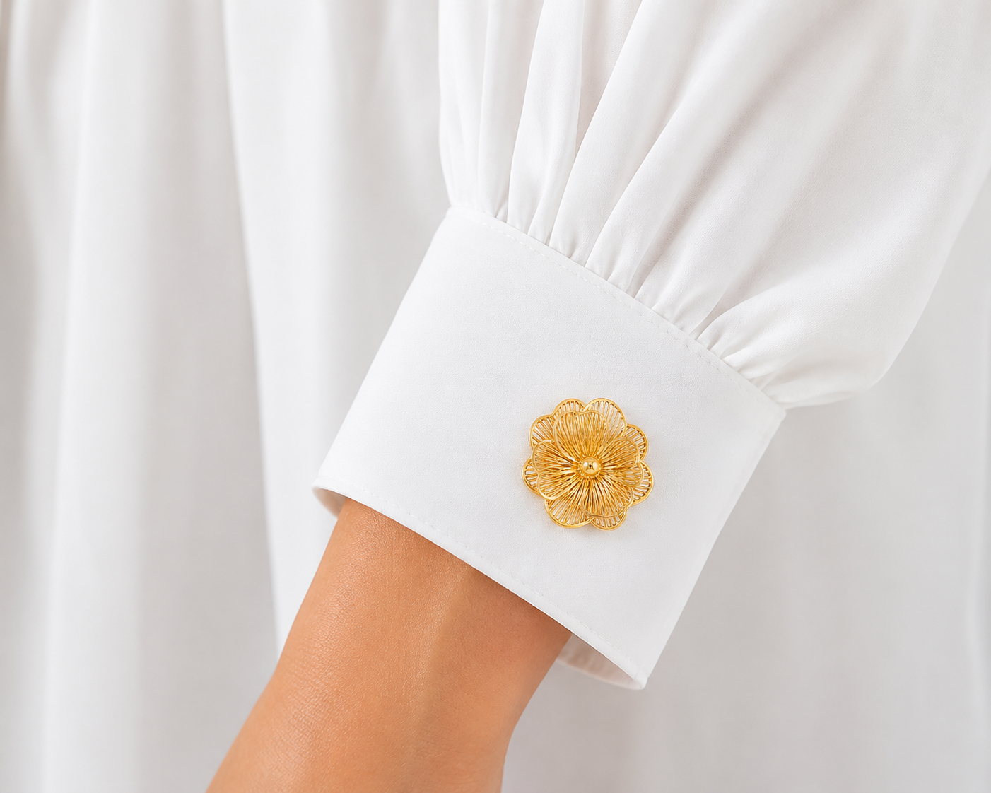 Brosche "Golden Bloom"