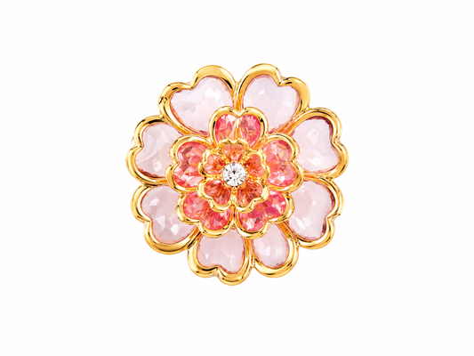 Brosche "Crystal Blossom Rosé"