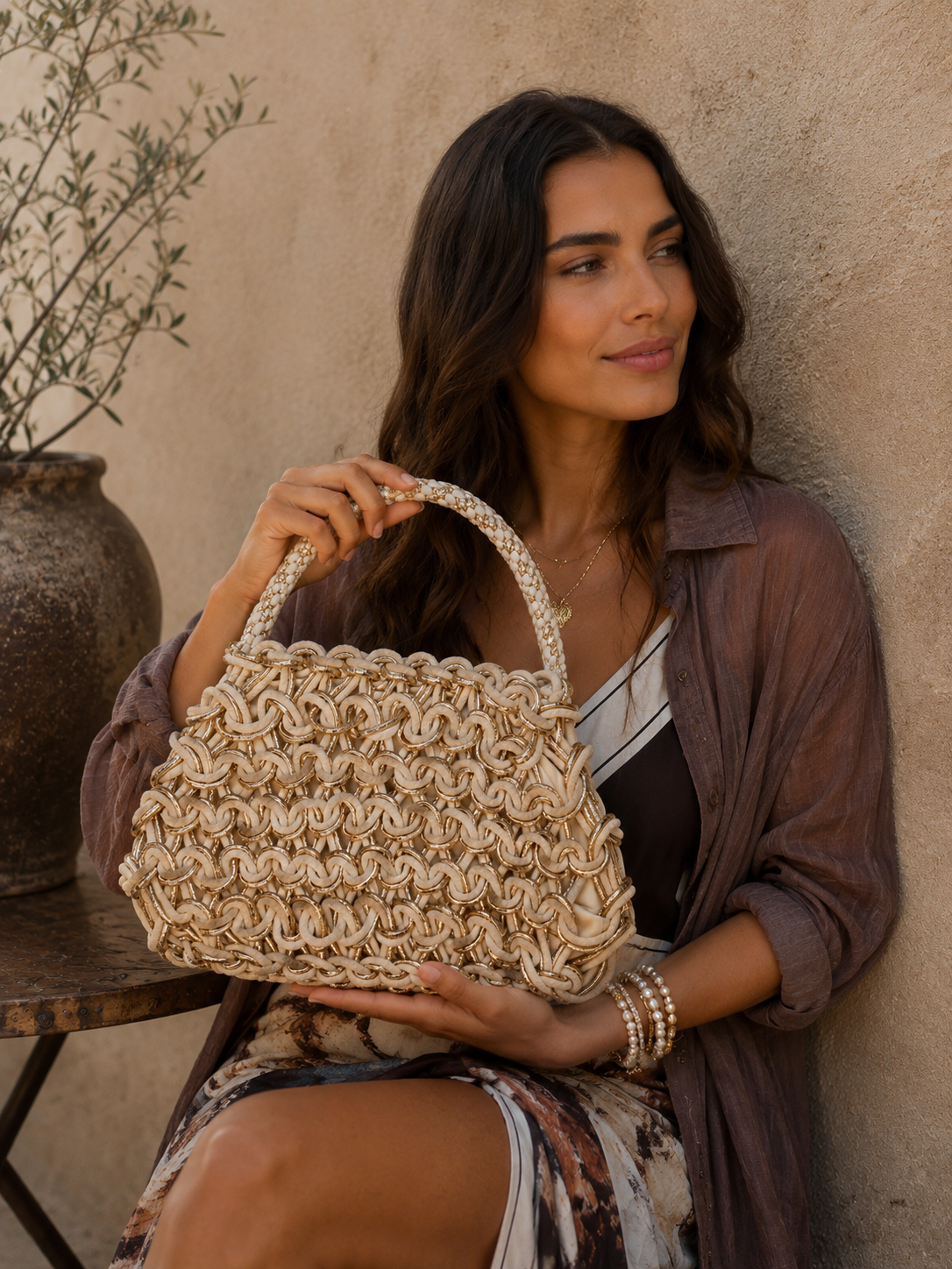 Tasche Cremé Glow