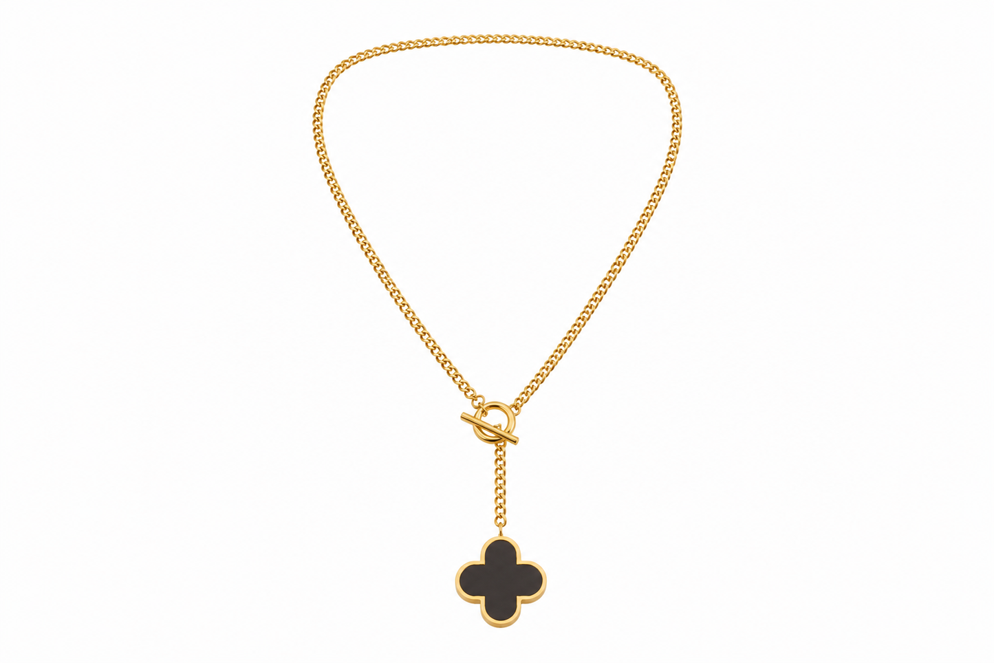 Kurze Kleeblatt-Kette (Gold)