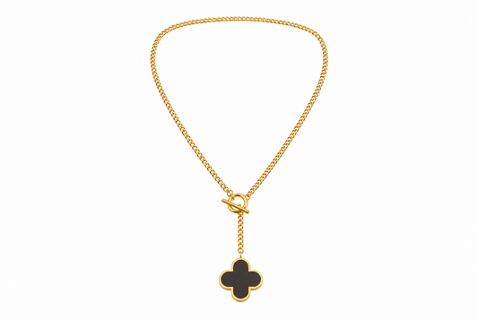Kurze Kleeblatt-Kette (Gold)