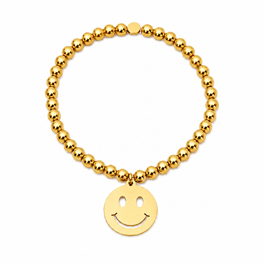 Smiley-Armband (Gold)