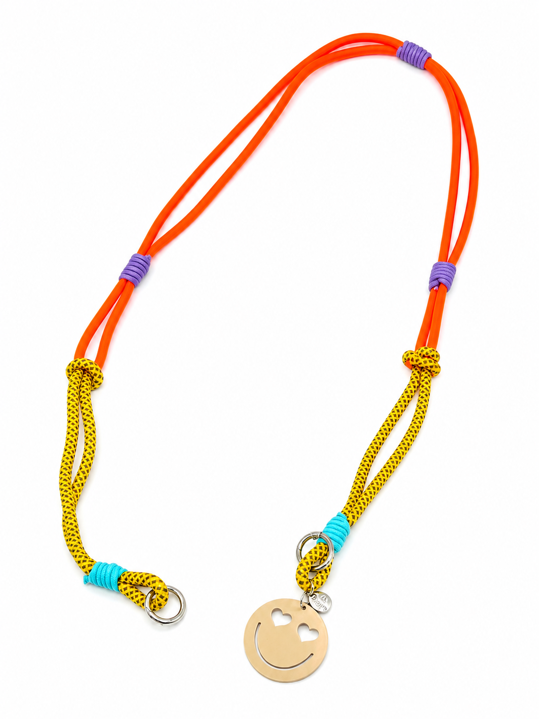 Lange Handykette – Smiley Star Gelb