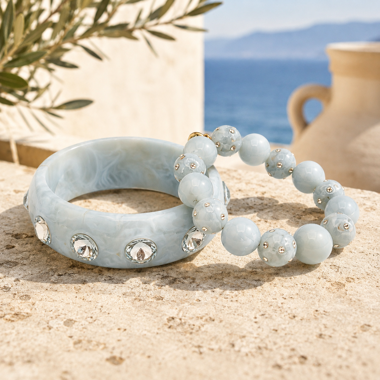 Armband-Set "Coastal Glow" in Turquoise
