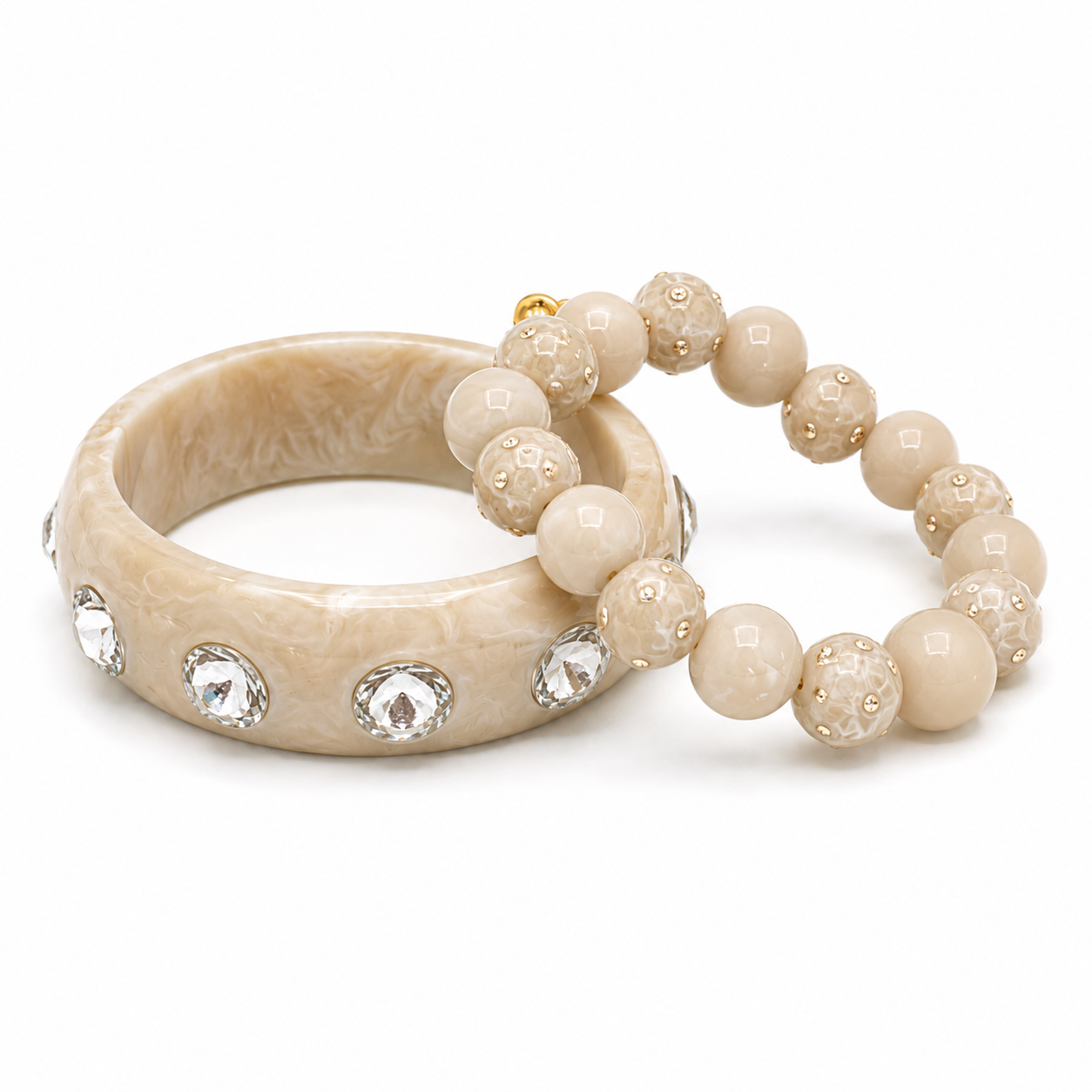 Armband-Set "Coastal Glow" in Sand