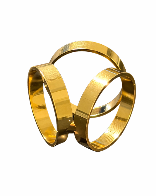 Goldener Tuchring „Twist Elegance“