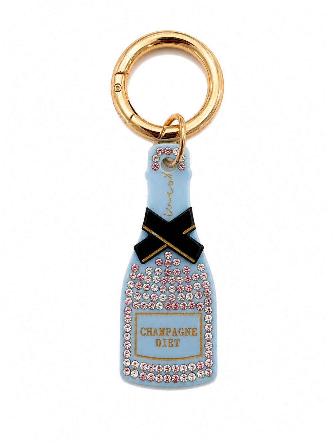 Champagne Diet Schlüsselanhänger – Sky Blue Glam