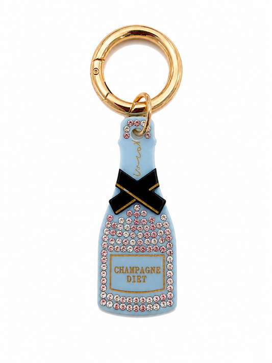 Champagne Diet Schlüsselanhänger – Sky Blue Glam