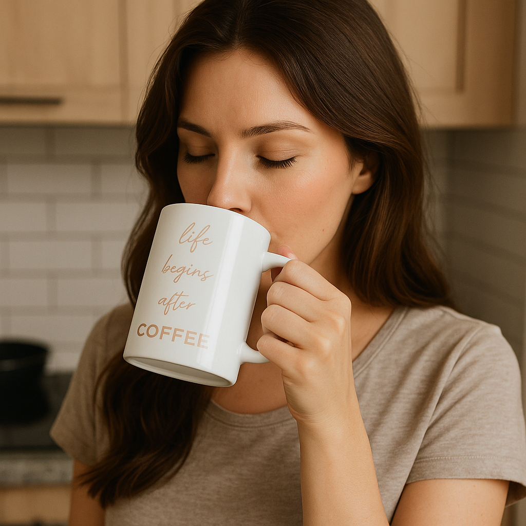 KIRSTEN PERSÖNLICH Tasse "life begins..."