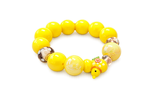 Golden Duck Charm Armband – Sunny Cute