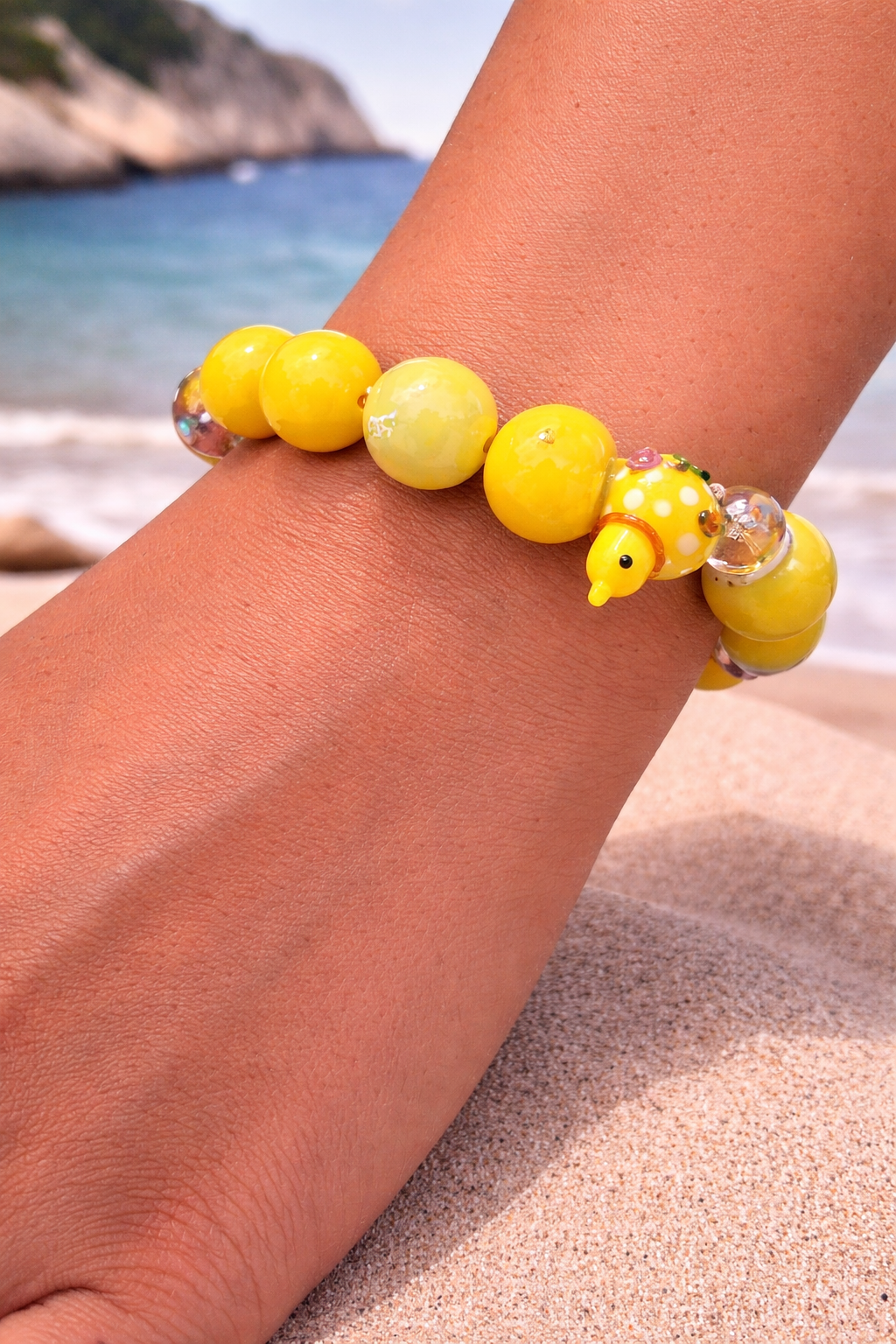 Golden Duck Charm Armband – Sunny Cute