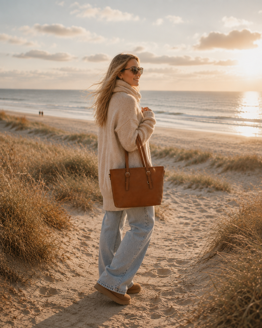 Shopper "City Chic" - Cognac / Small