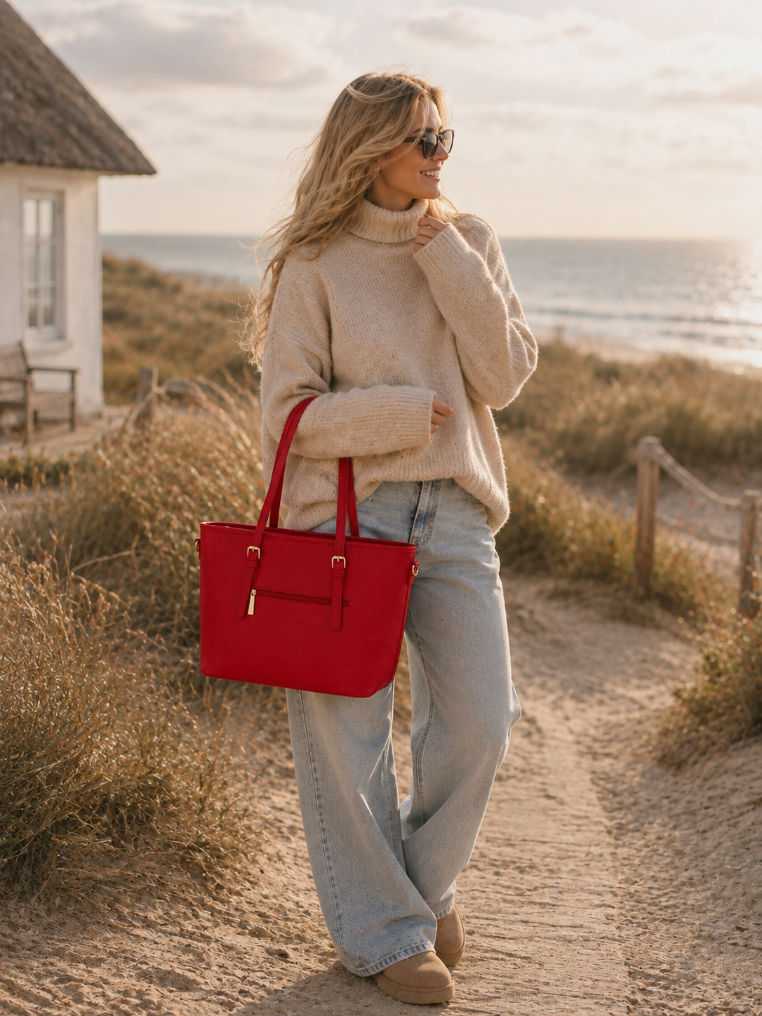 Shopper "City Chic" - Cherry Red / Small