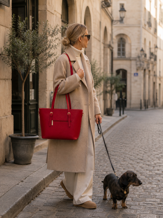 Shopper "City Chic" - Cherry Red / Large