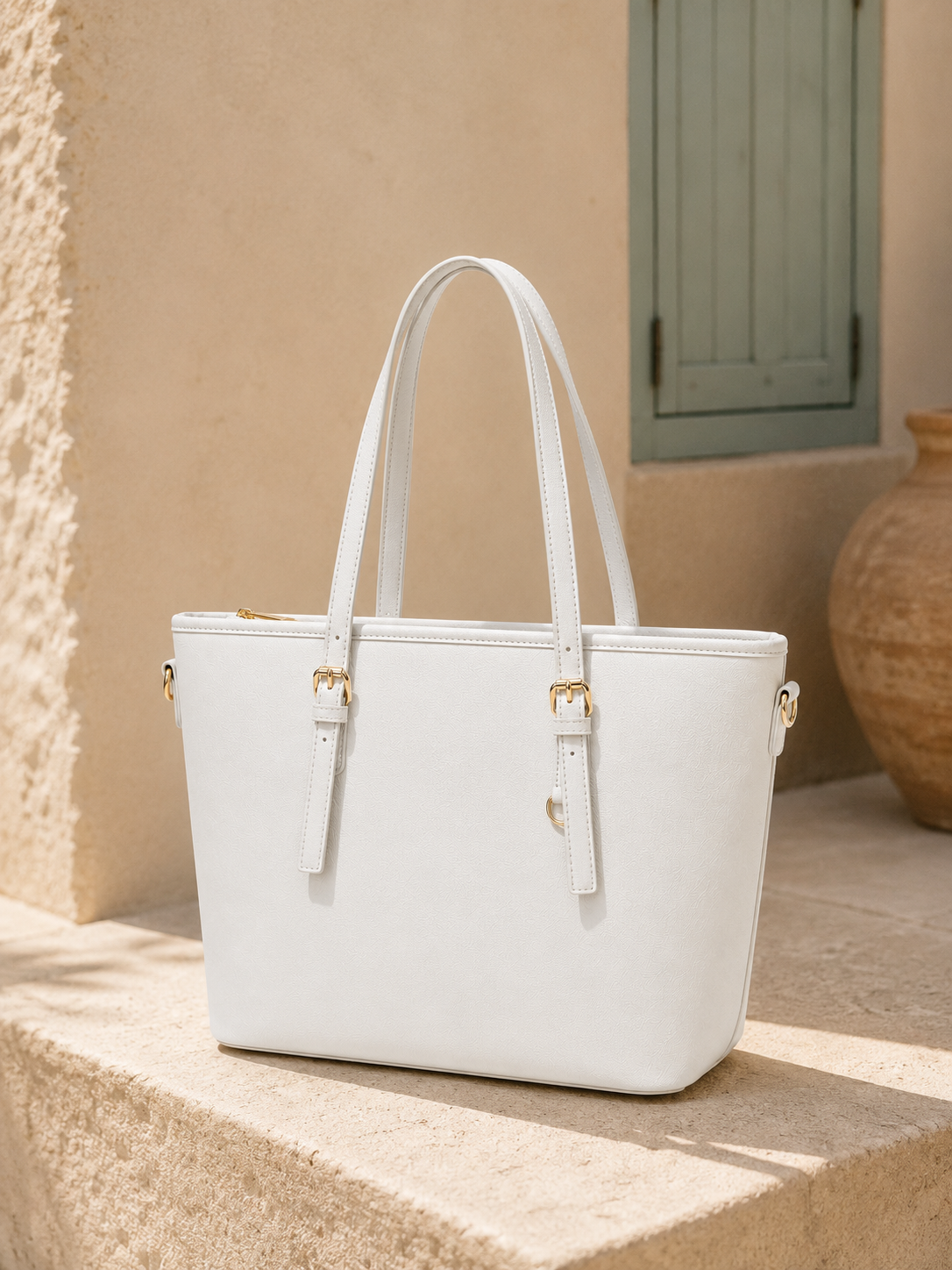 Shopper "City Chic" - Light Grey / Small