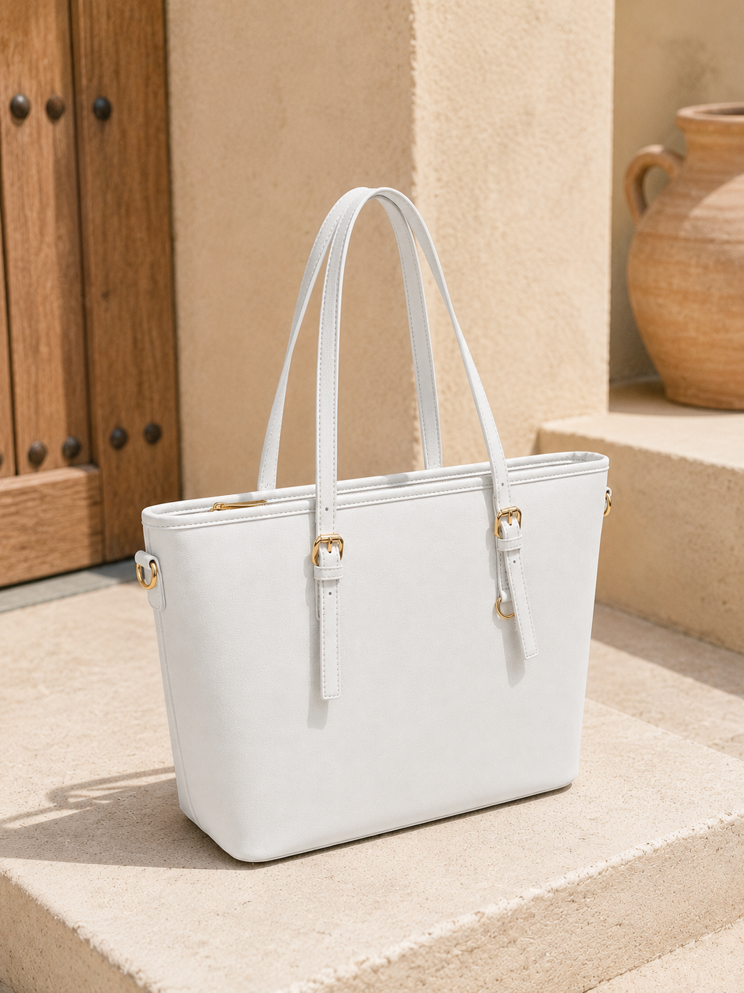 Shopper "City Chic" - Light Grey / Large