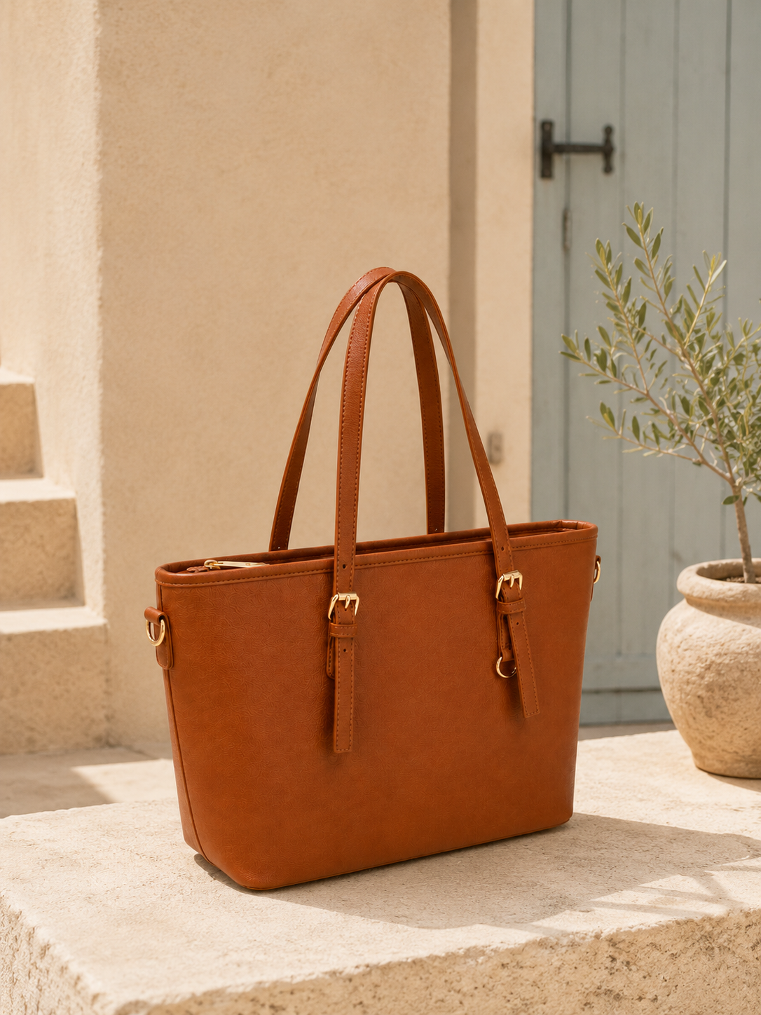 Shopper "City Chic" - Cognac / Small