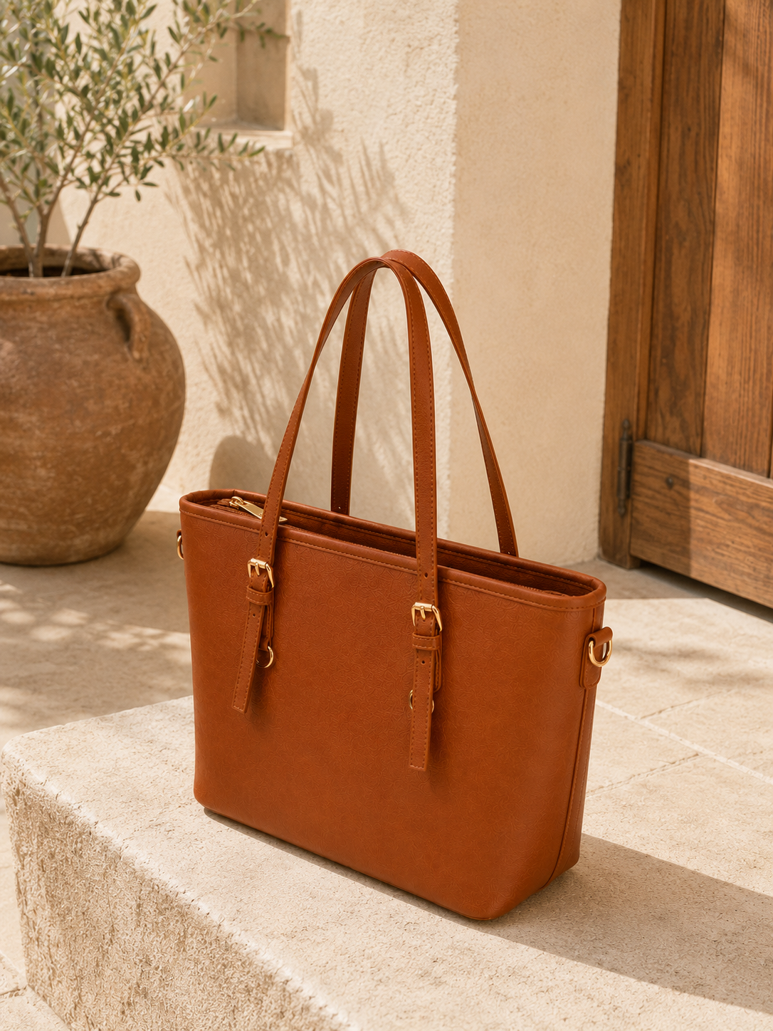 Shopper "City Chic" - Cognac / Large