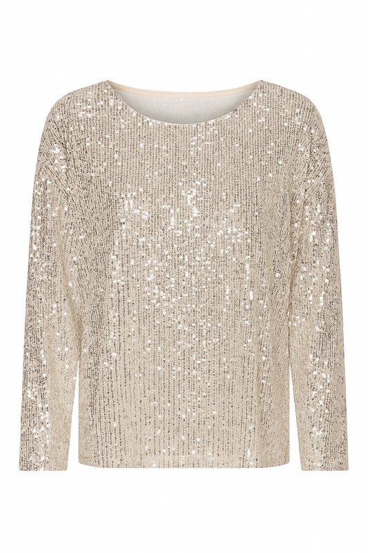 Süßes Onesize Glitzer-Oberteil in Cremé